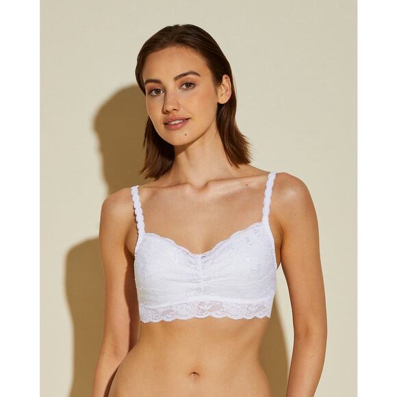 Cosabella NWT White Never Say Never Sweetie Padded Bralette XL - Picture 4 of 8